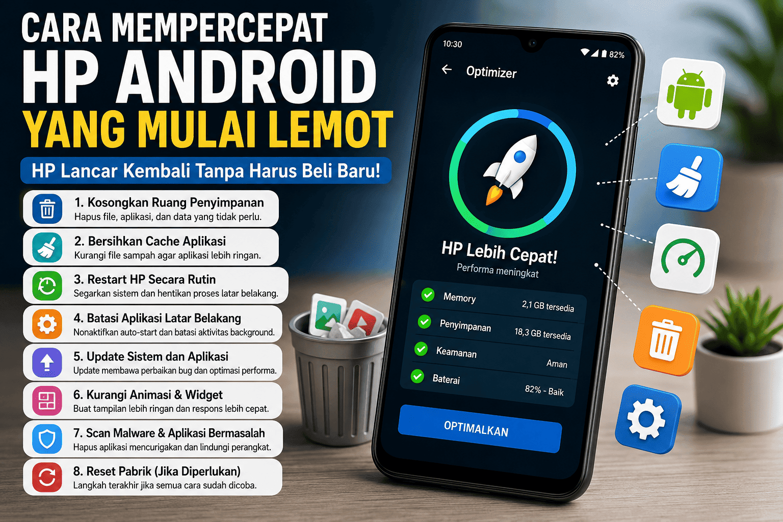 Cara Mempercepat HP Android yang Mulai Lemot dengan Langkah Sederhana