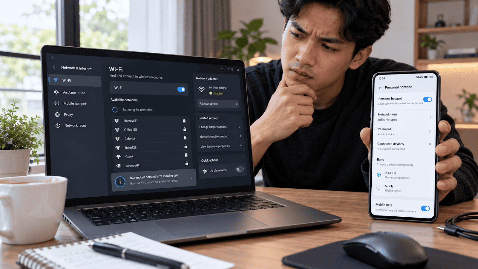 Cara Mengatasi Hotspot HP Tidak Terdeteksi Laptop dengan Mudah