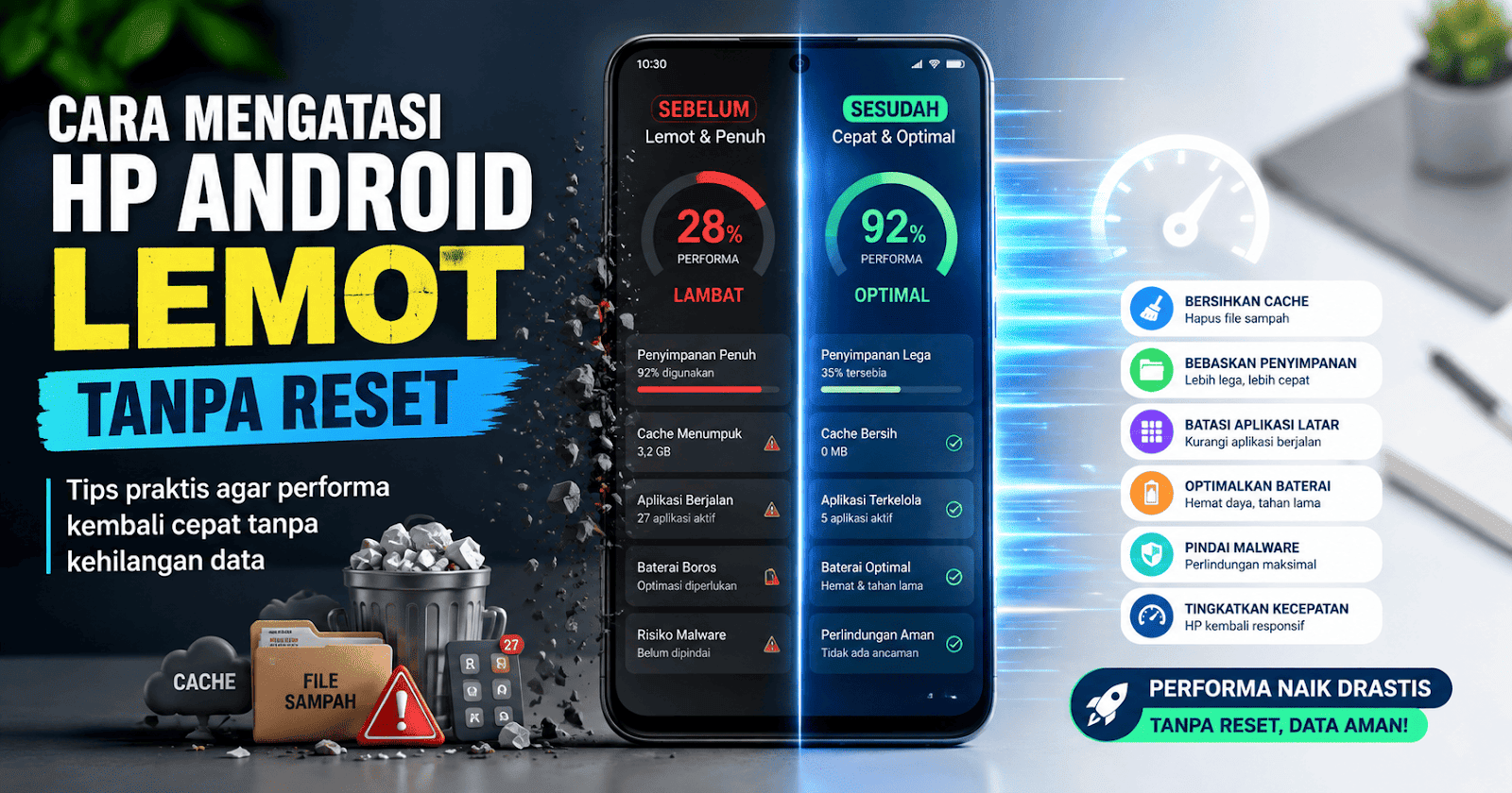 Cara Mengatasi HP Android Lemot Tanpa Reset: 12 Tips Praktis