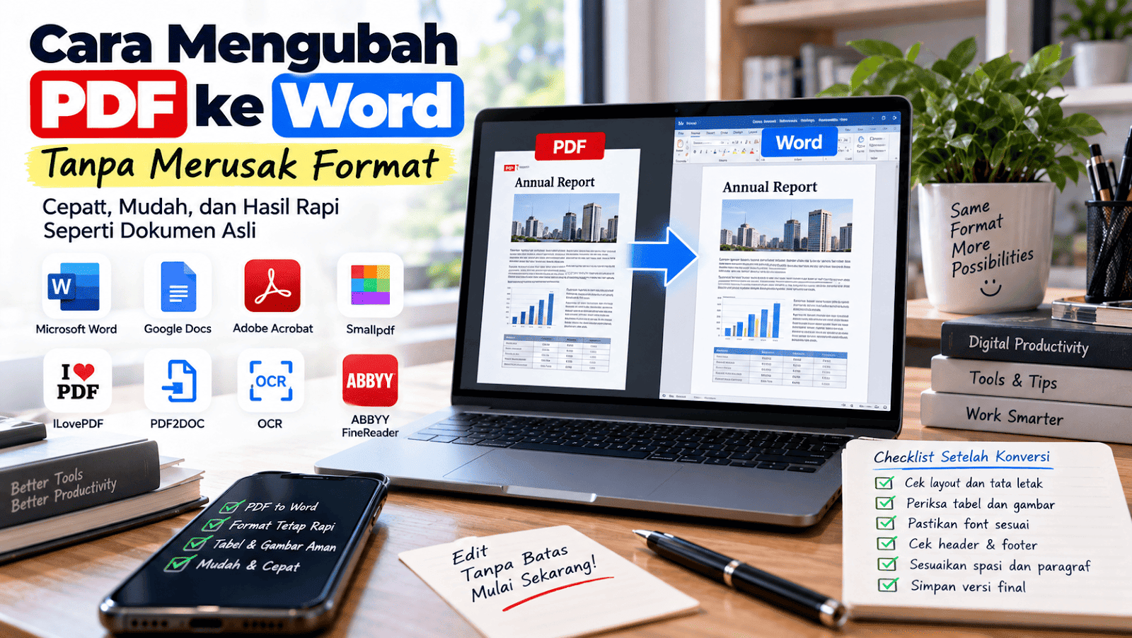 Cara Mengubah PDF ke Word Tanpa Merusak Format