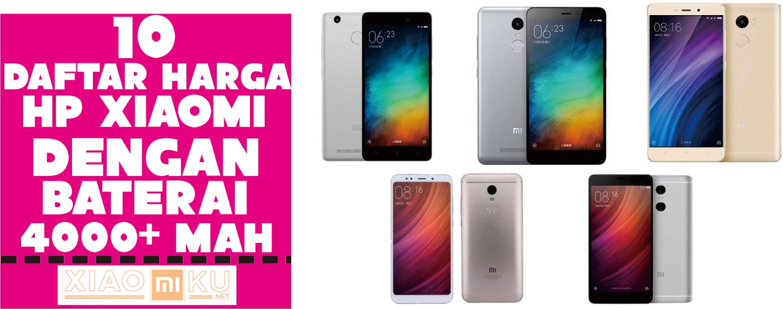 10 Daftar Harga HP Xiaomi dengan Baterai 4000+ mAh