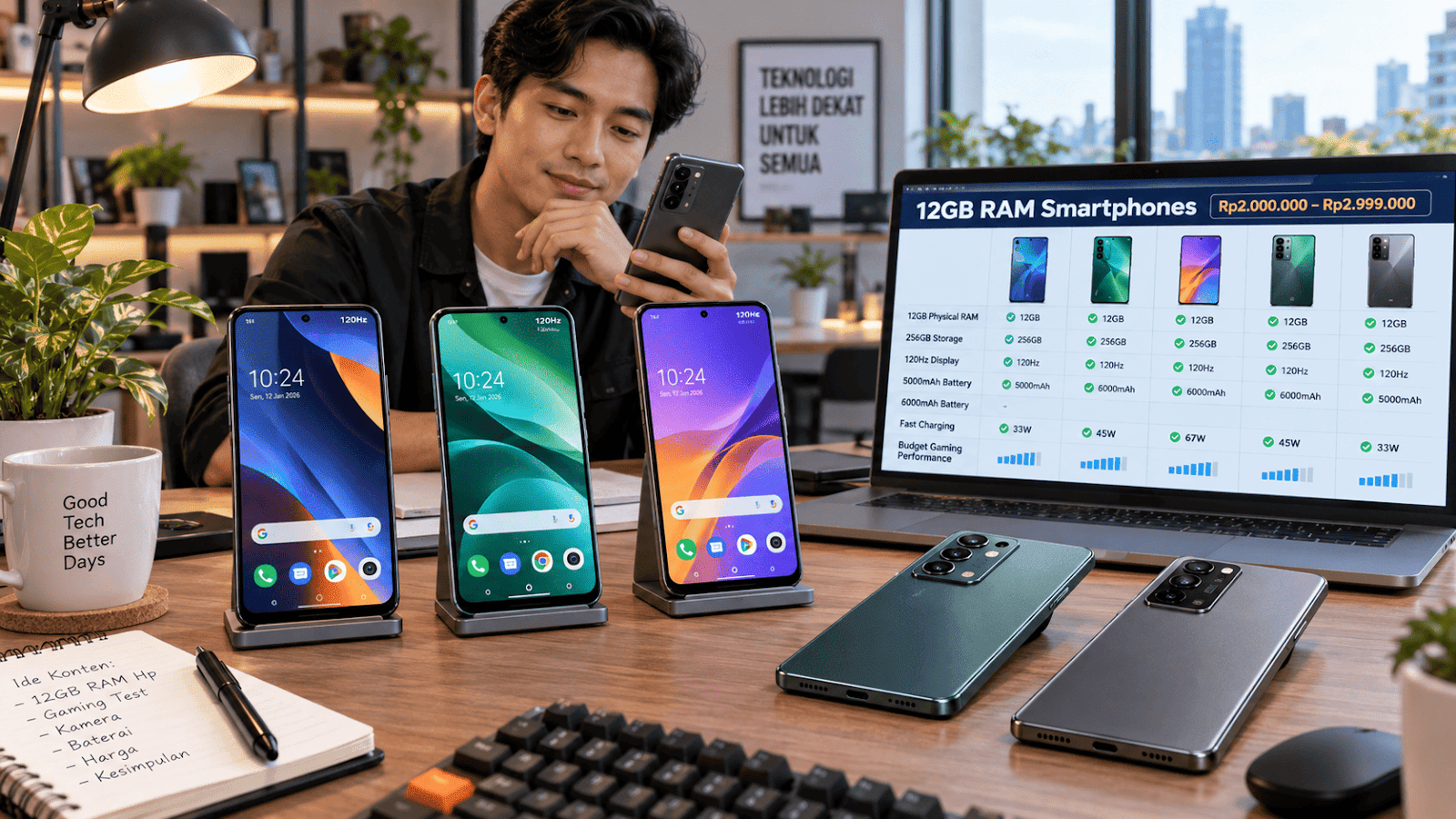 HP Android RAM 12GB Harga 2 Jutaan Terbaik 2026