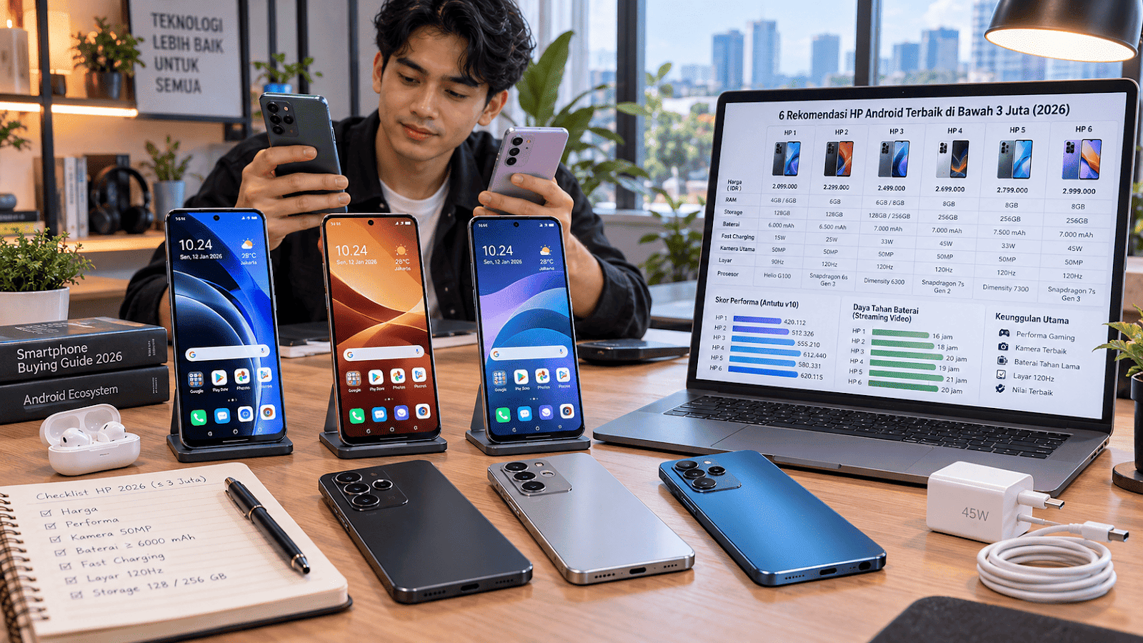 HP Android Terbaik Harga 2 Jutaan 2026, Spek Mantap!